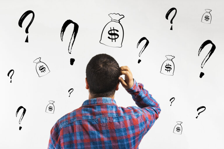 man scratching head for tithe
