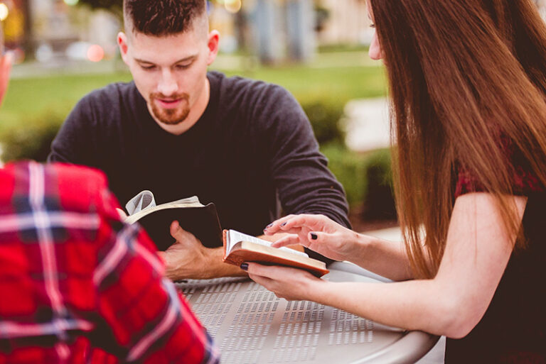 College Students Studying