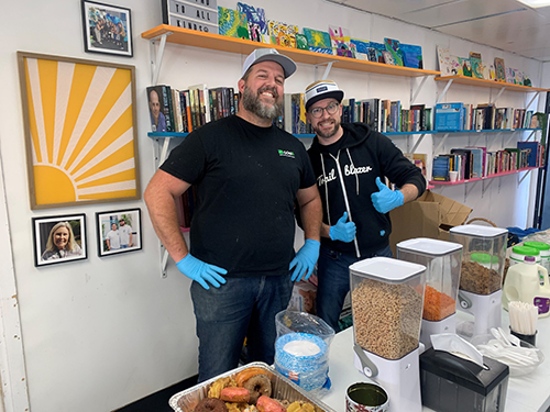 Employees volunteer at The Hub OC