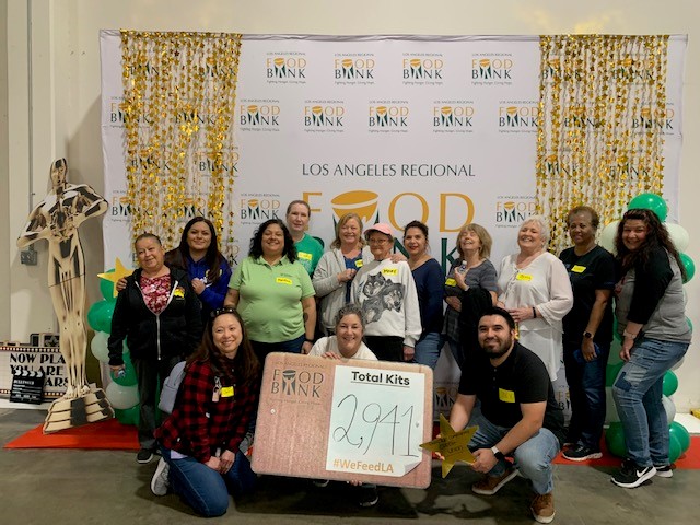 AdelF employees volunteering at LA Food Bank