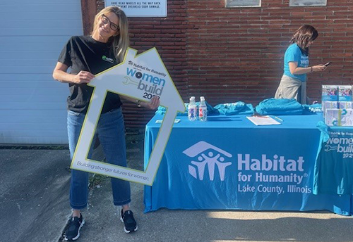 Carey Price Chief Operation Officer volunteering for Habitat for Humanity Women Build
