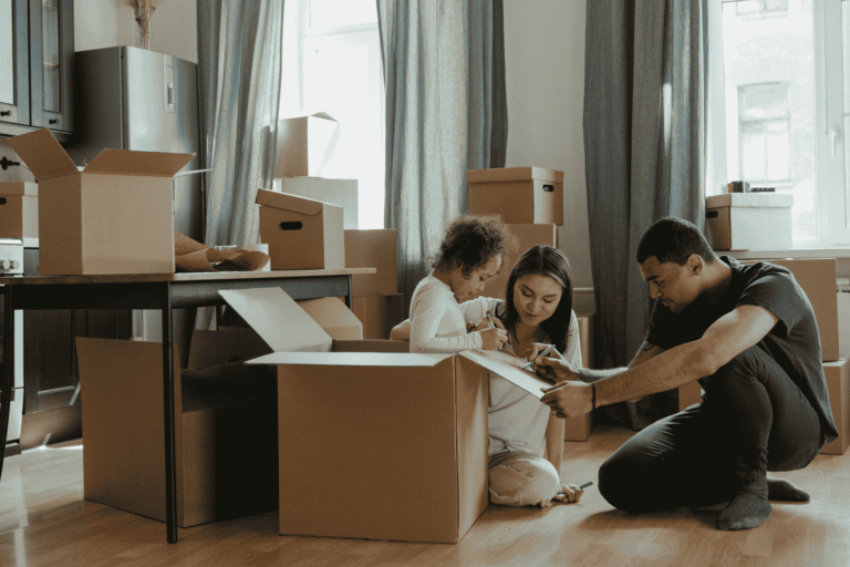 family-packing-home