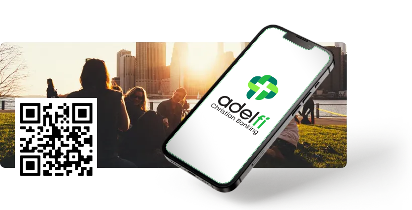 Mobile banking app QR code